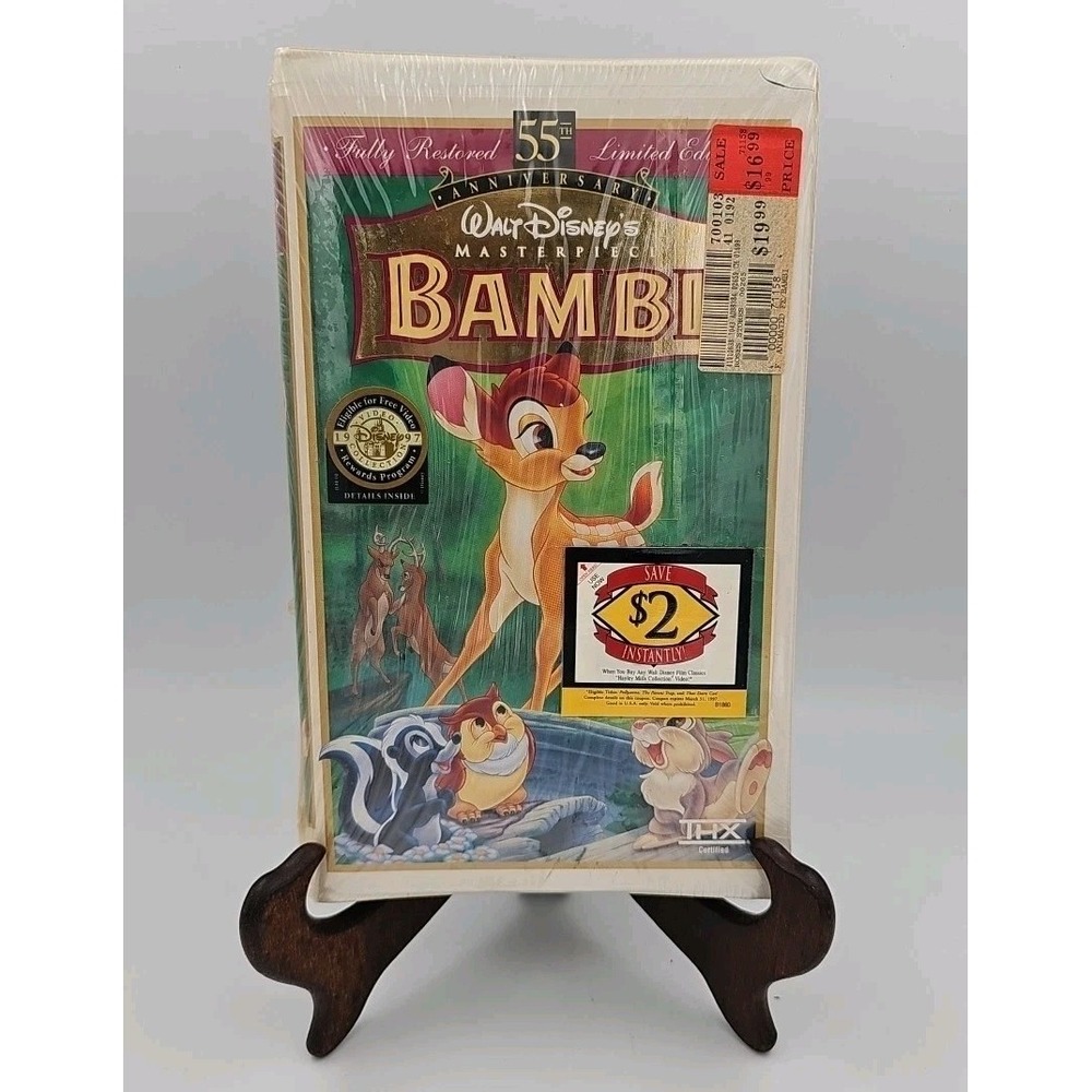 Bambi VHS Tape Sealed‎ 55th Anniversary Masterpiece Collection 1997 New Disney